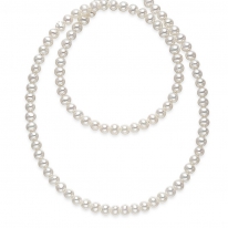 S925银~白色淡水珍珠项链【星露】