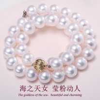 珍致・经典系列~日本白色Akoya海水珍珠项链【海之天女】